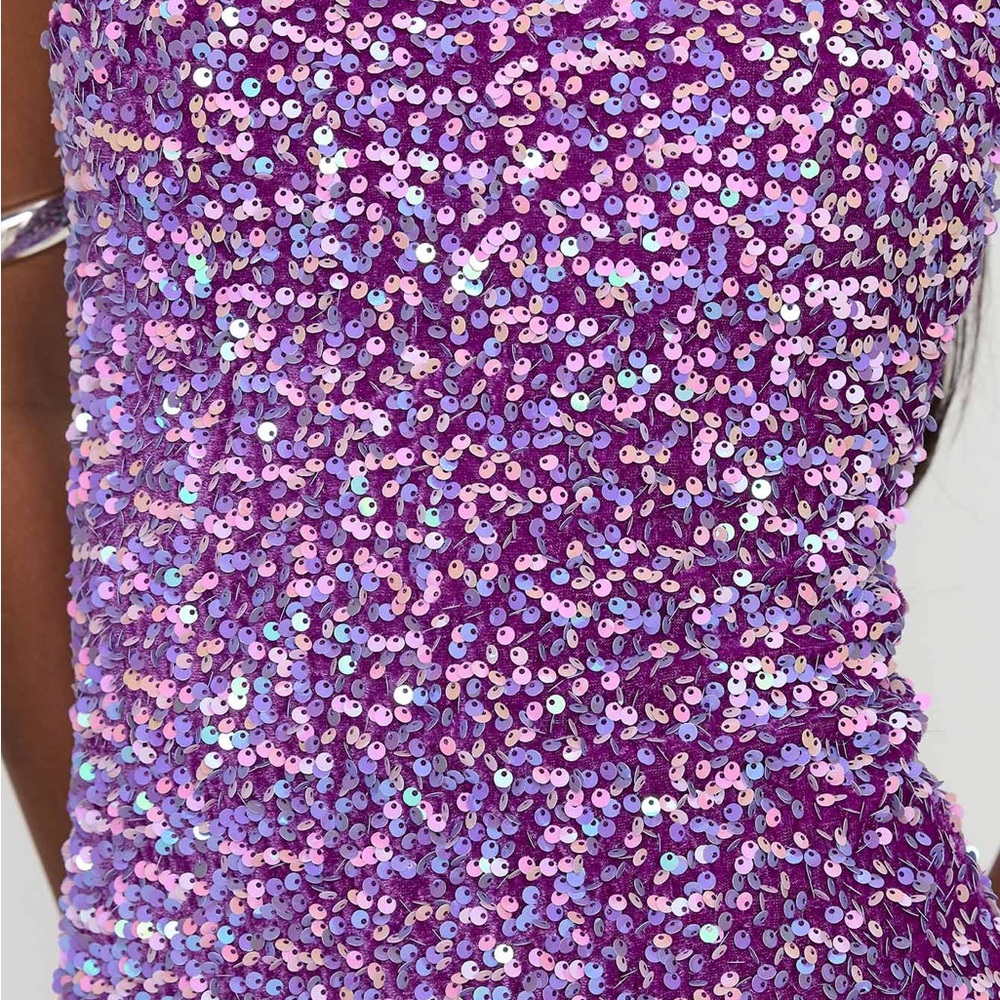 miss me sequin purple mini dress - Picture 5 of 6
